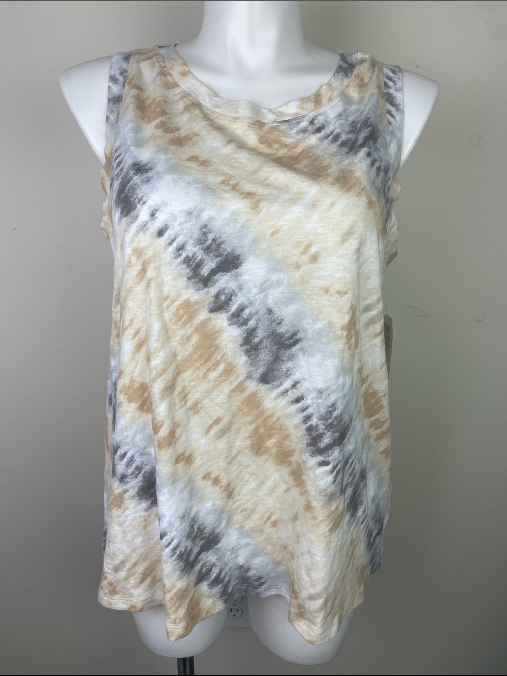 Neutral Tie Dye Tank Top XXL